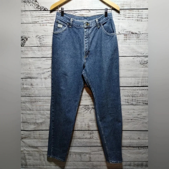 Wrangler Denim - Wrangler Denim Jeans Medium Blue Size 12 32 Vintage Western High Rise